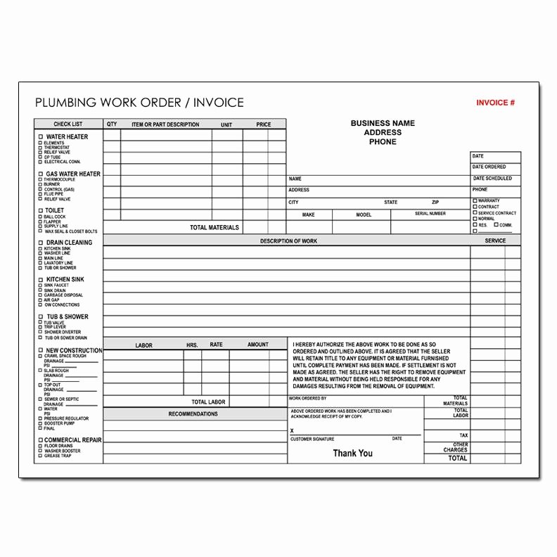 Plumbing Estimate Template Best Of Business forms Custom Printing