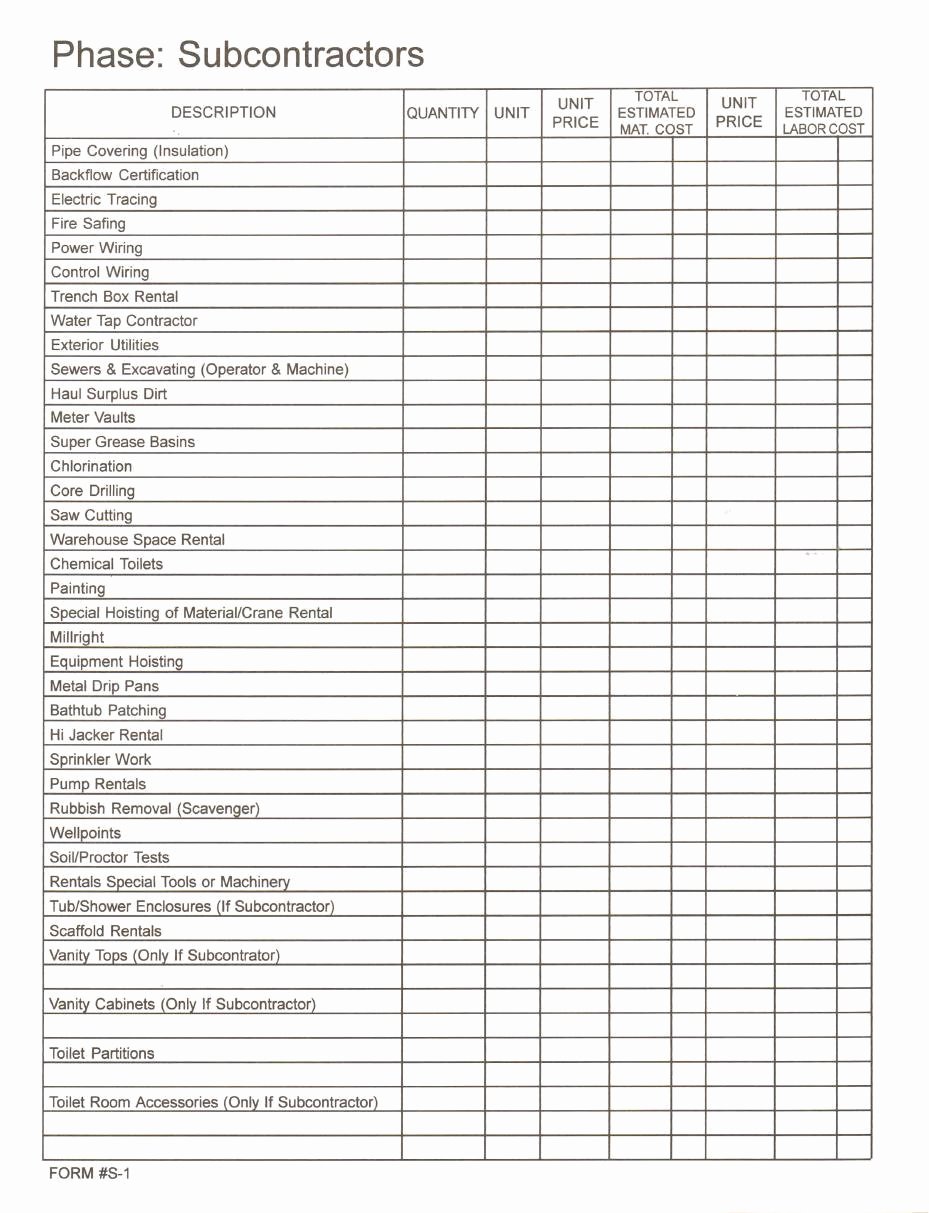 Plumbing Estimate Template Elegant Contractors Proposal Template