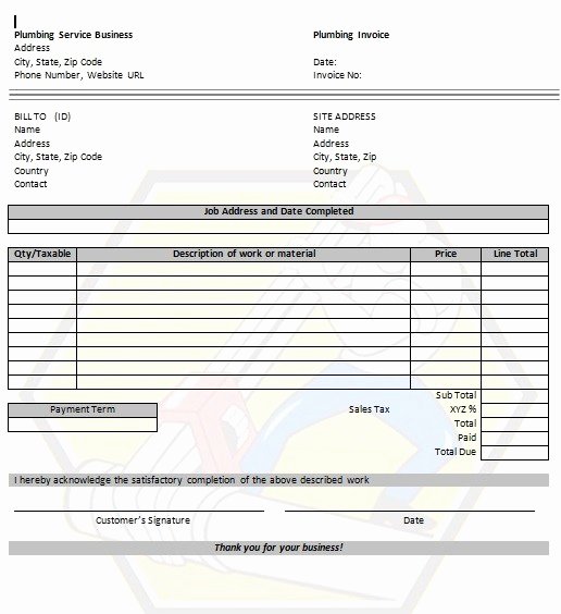 Plumbing Estimate Template Inspirational 14 Free Plumbing Invoice Templates Demplates