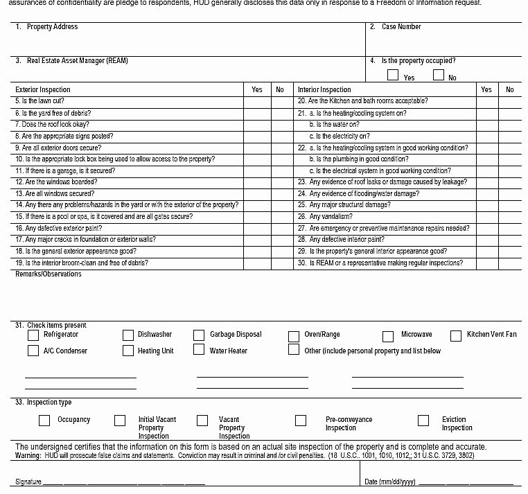 Plumbing Inspection Report Template Awesome Hud Inspections