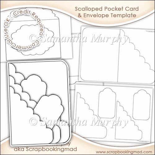 Pocket Envelope Template Best Of Scalloped Pocket Card &amp; Envelope Template Mercial Use