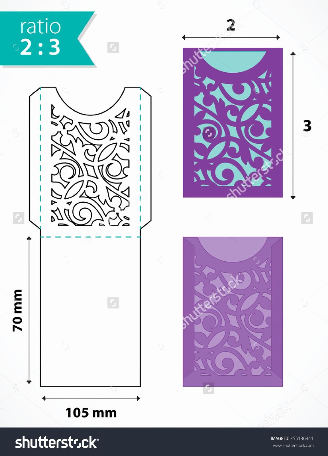 Pocket Envelope Template New Die Cut Pocket Envelope Template with Cutout Pattern