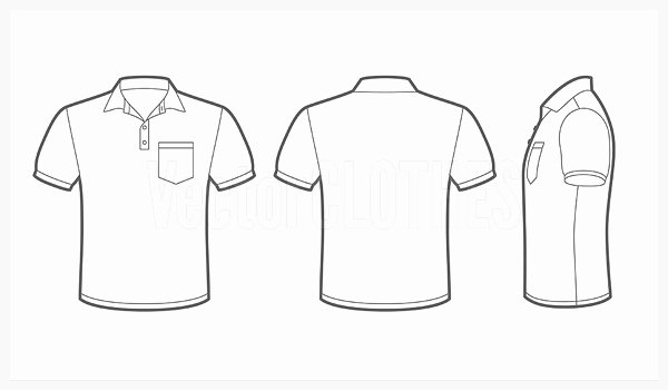 Pocket Shirt Template Lovely Vectorclothes Polo Shirt with Pocket