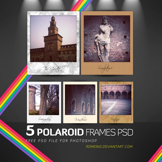 Polaroid Frame Psd Awesome Efeito Shop Free Polaroid Frames Psd