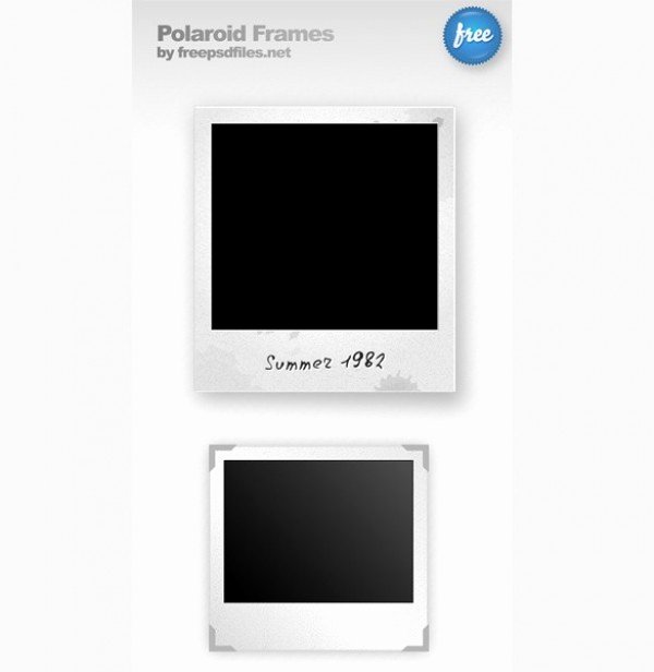 Polaroid Frame Psd Elegant 2 Vintage Polaroid Frames Set Psd Welovesolo