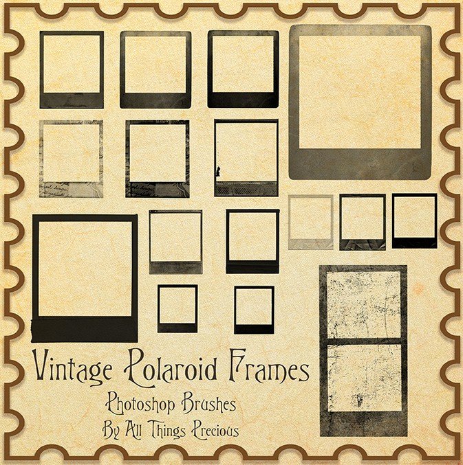 Polaroid Frame Psd Inspirational Free Vintage Polaroid Frames Shop Brushes Titanui