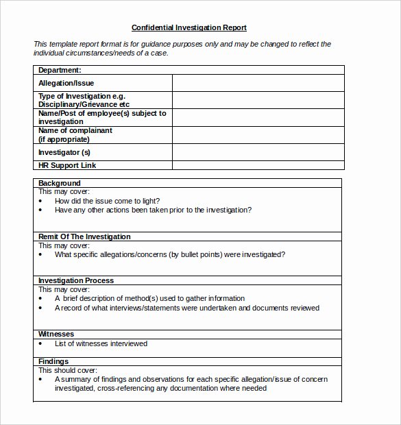 Police Investigation Report Unique 18 Investigation Report Templates Doc Pdf Word Pages