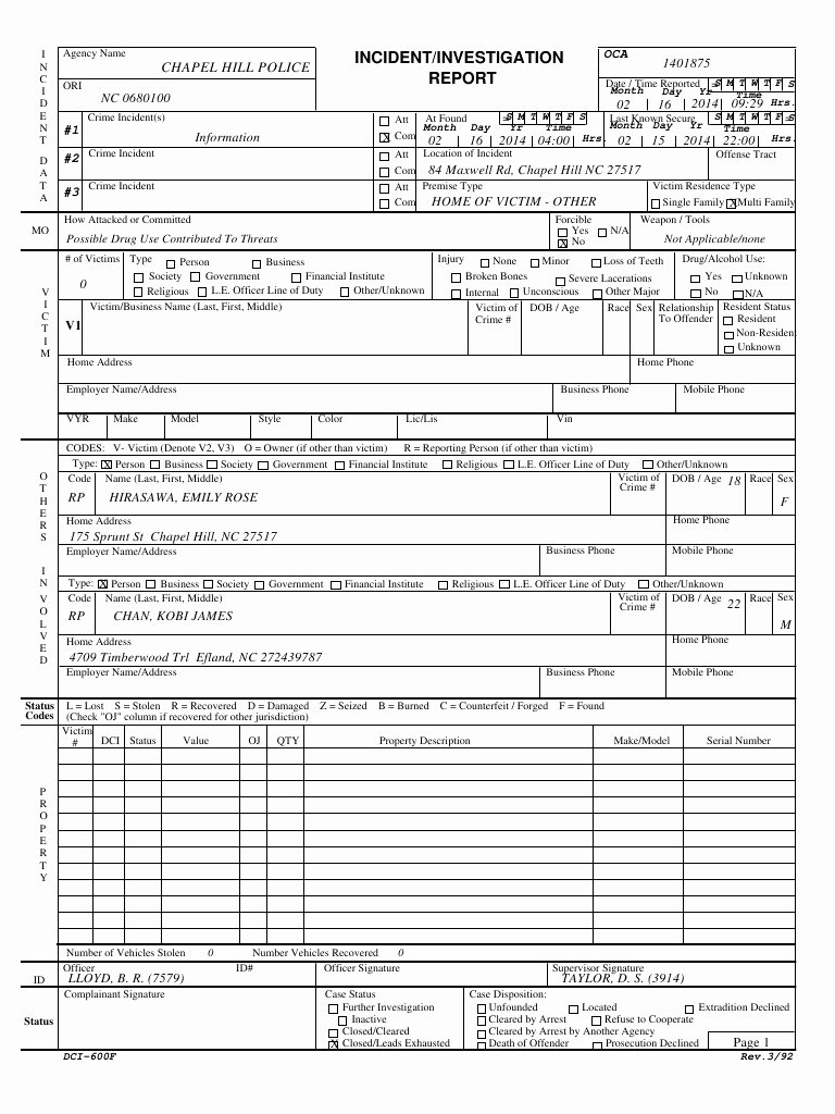 Police Investigation Report Unique Policereport Pdf Archive