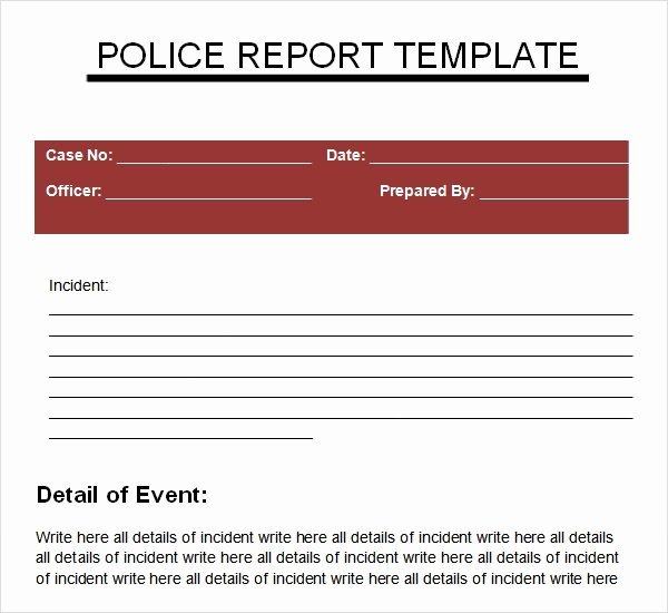 Police Report Samples Elegant Sample Police Report 5 Documents In Pdf