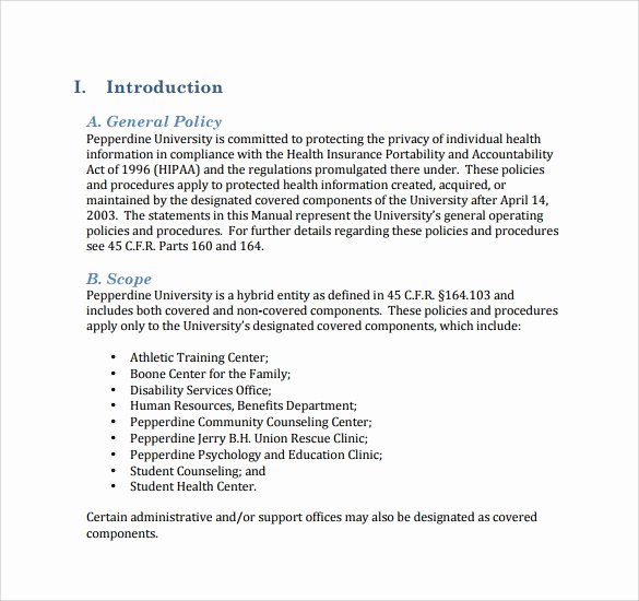 Policy and Procedure Manual Template Free Download Inspirational Policies and Procedures Template