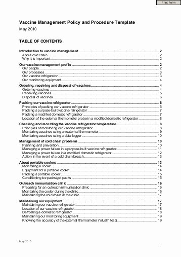 Policy and Procedure Template Free Best Of Sample Policy Procedure Template Investigational Device