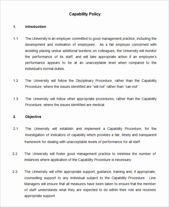 Policy and Procedure Template Free Luxury 53 Hr Policy Templates Hr Templates