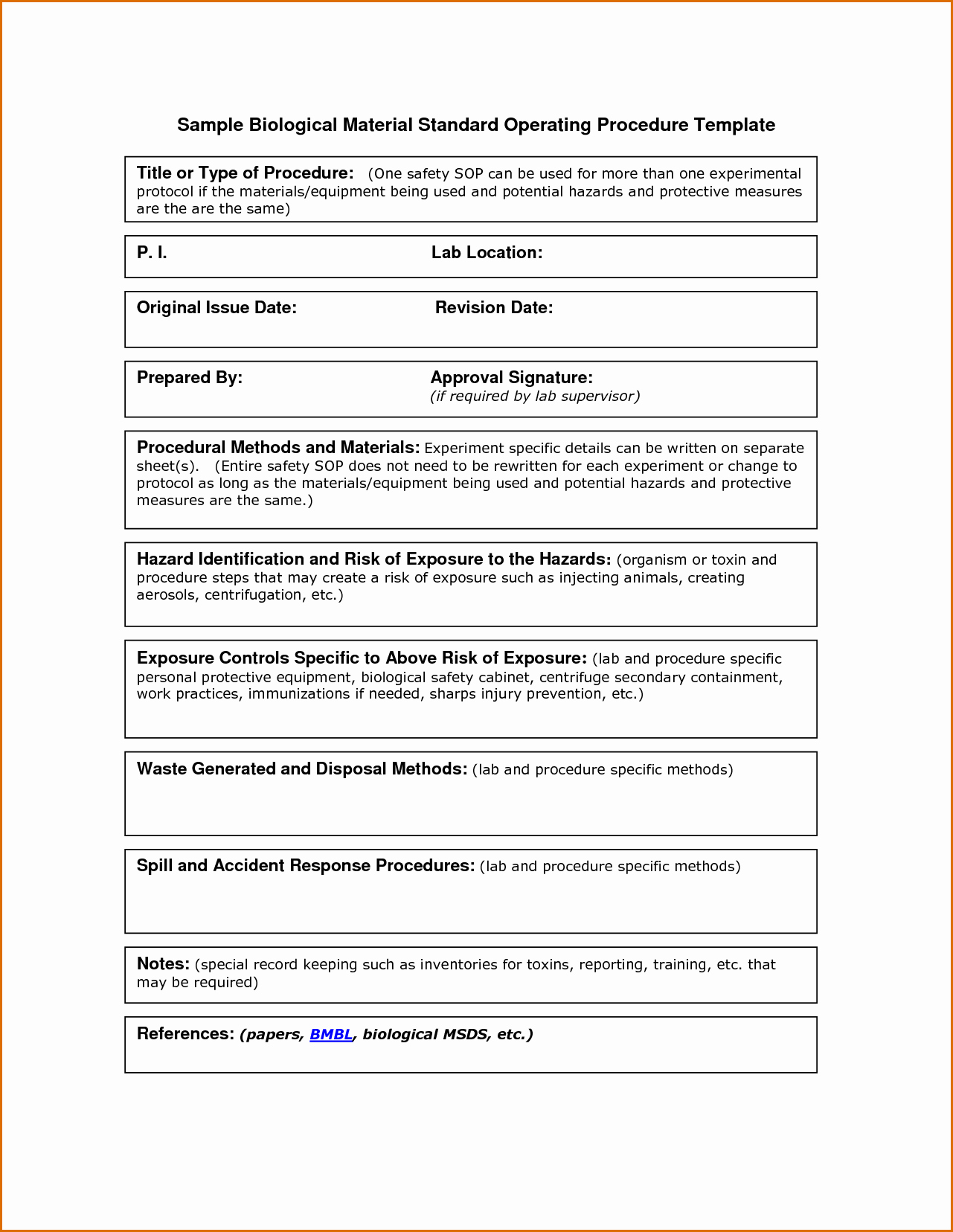Policy and Procedure Template Free New sop Templates