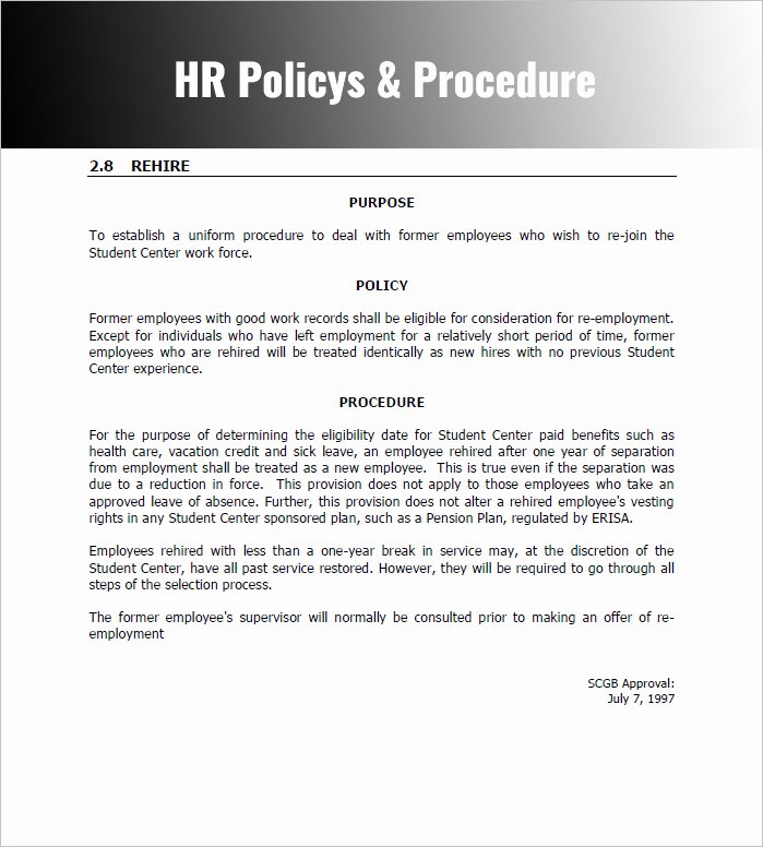 Policy and Procedure Template Free Unique 28 Policy and Procedure Templates Free Word Pdf Download