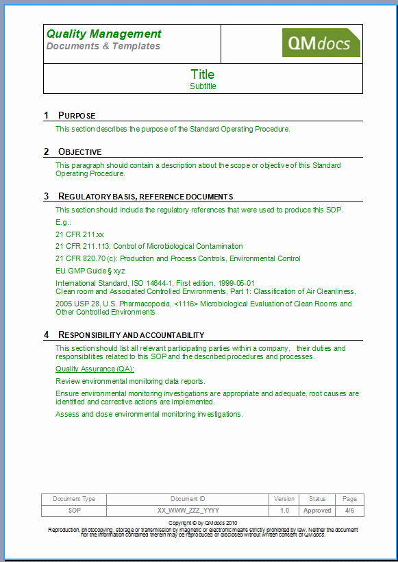 Policy and Procedure Template Free Unique 6 sop Templates formats Examples In Word Excel