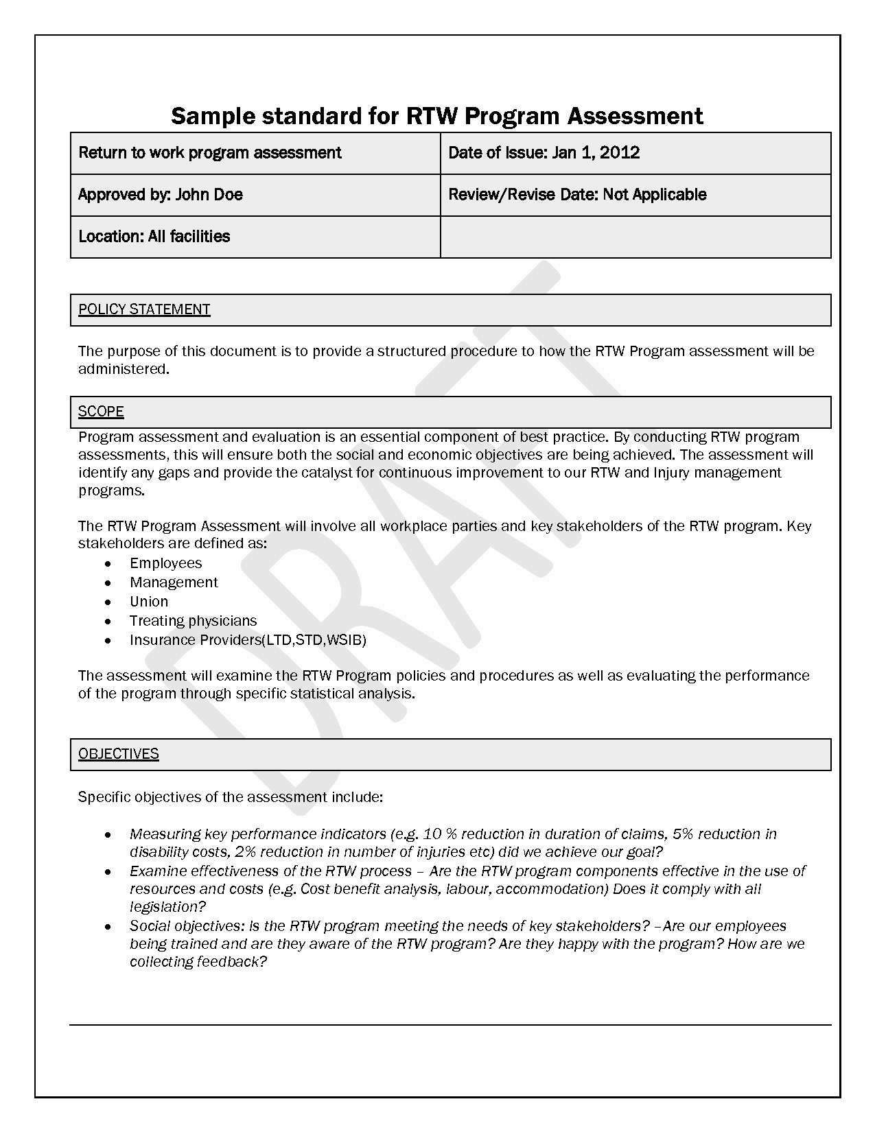 Policy and Procedure Template New Policies and Procedures Template