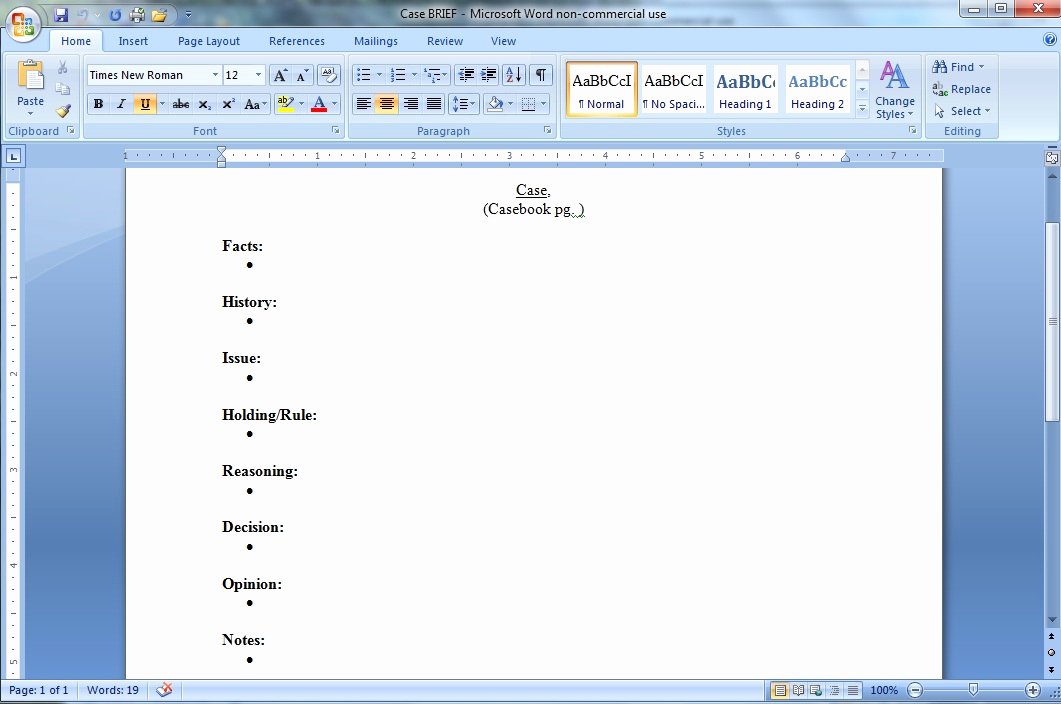 Policy Brief Template Microsoft Word Beautiful Case Brief Template