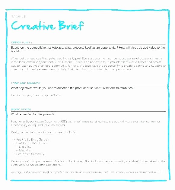 Policy Brief Template Microsoft Word Inspirational Creative Brief Marketing Campaign Template Word Examples