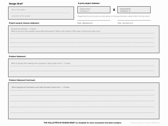 Policy Brief Templates Microsoft Word Best Of the Bulletproof Design Brief A Template for More