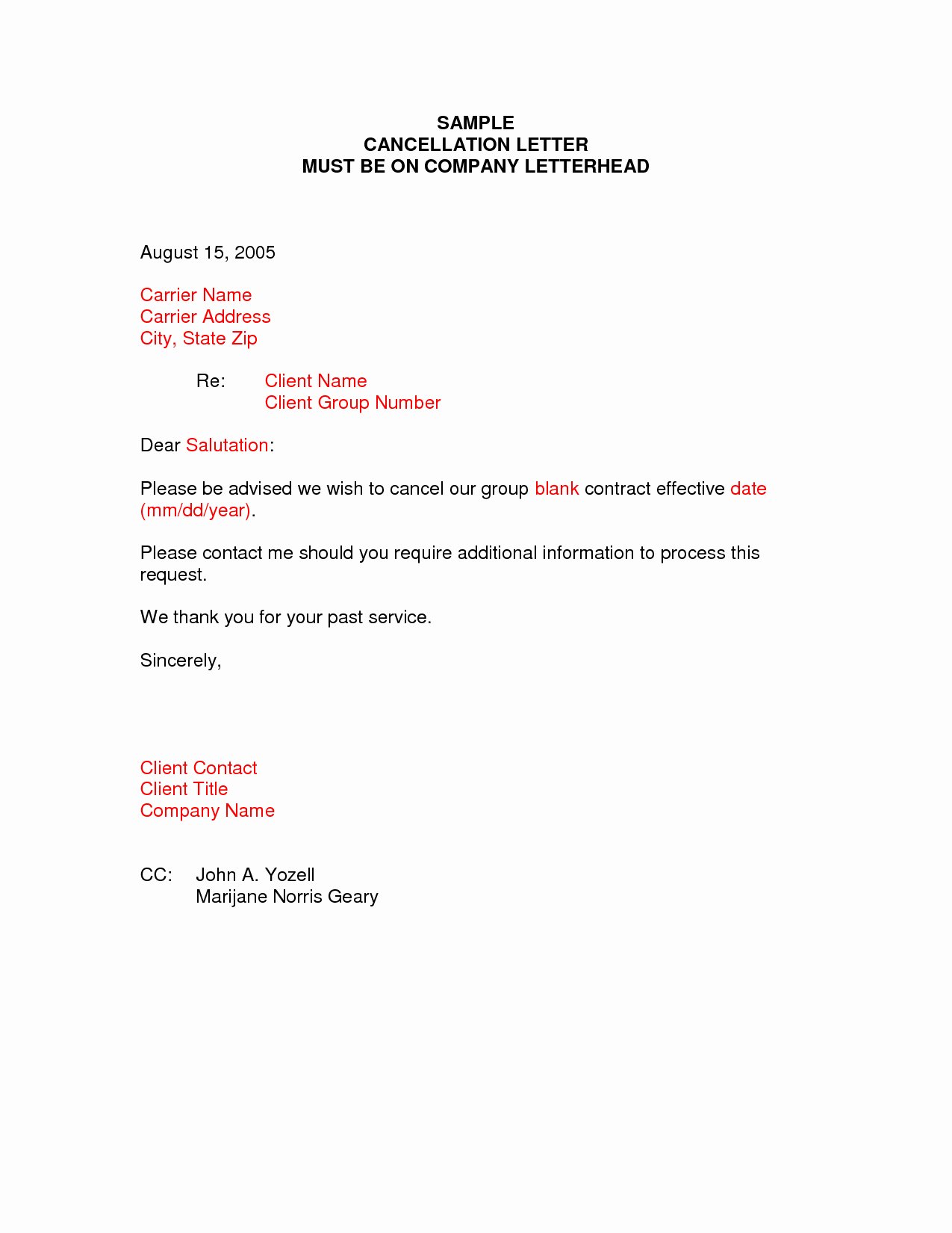 Policy Letter Template New Insurance Policy Cancellation Letter Template Examples