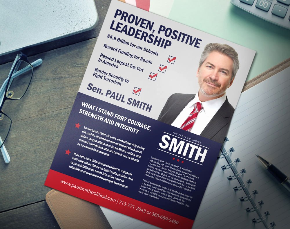 Political Mailers Template Beautiful Political Brochures Flat and Mailable