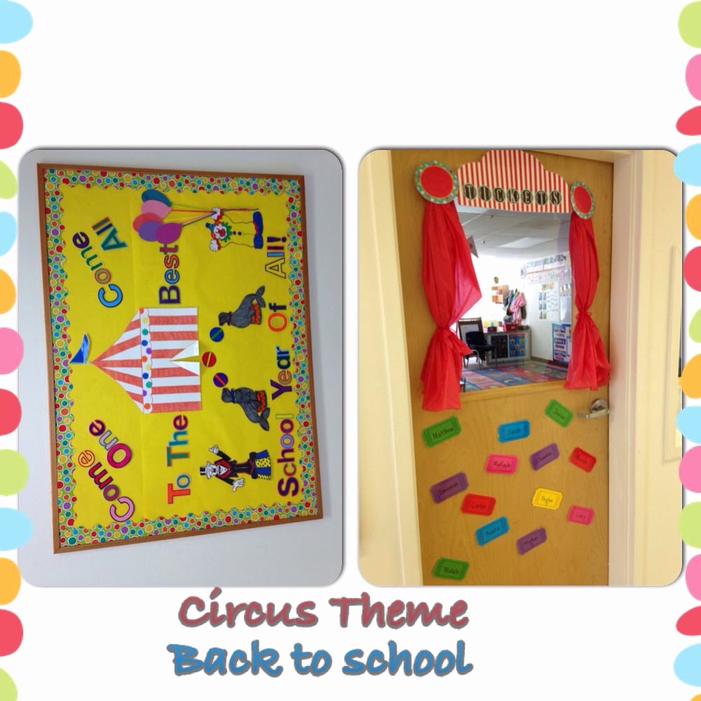 Popcorn Template for Bulletin Board Beautiful Back to School Circus theme Board Classroom Door is