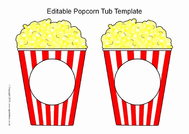 Popcorn Template for Bulletin Board Elegant Editable Popcorn Tub Templates Sb Sparklebox