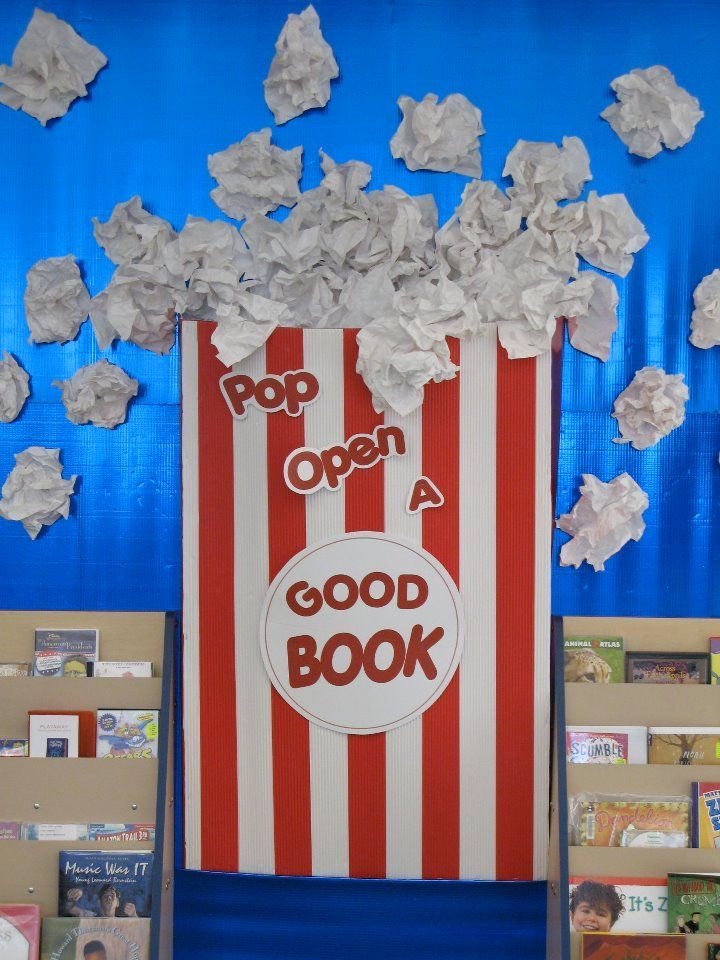 Popcorn Template for Bulletin Board Fresh Pop Open A Good Book Bulletin Board