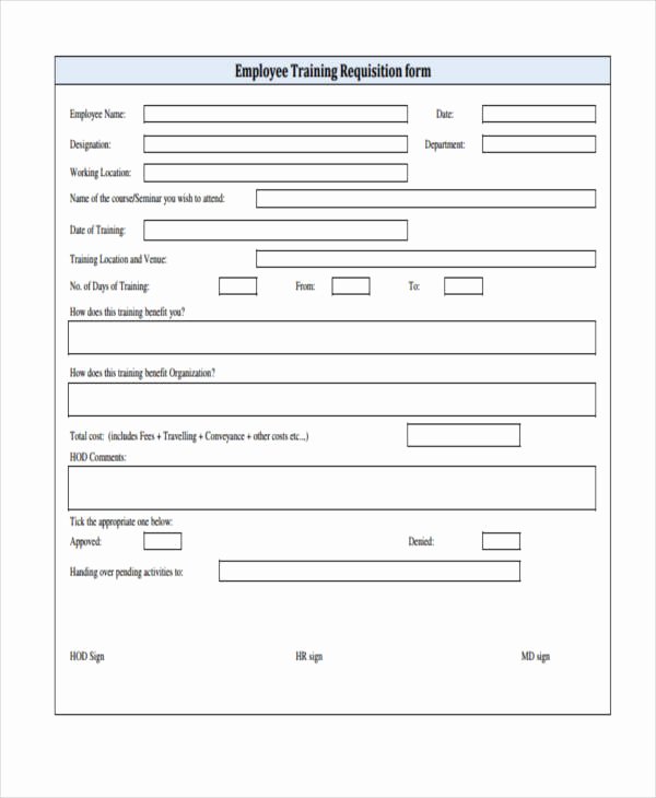 Position Requisition form Fresh Sample Requisition forms