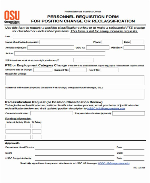 Position Requisition form Template Best Of 40 Sample Requisition form In Pdf
