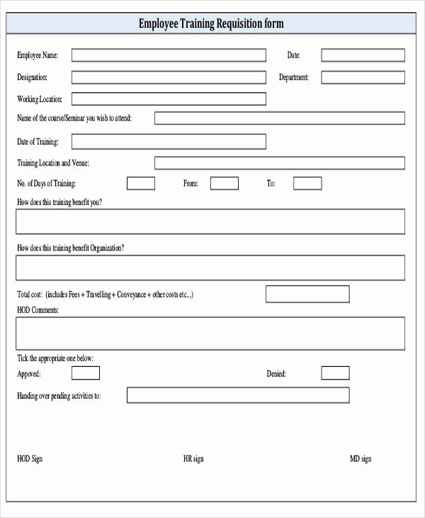 Position Requisition form Template Fresh Requisition form Example