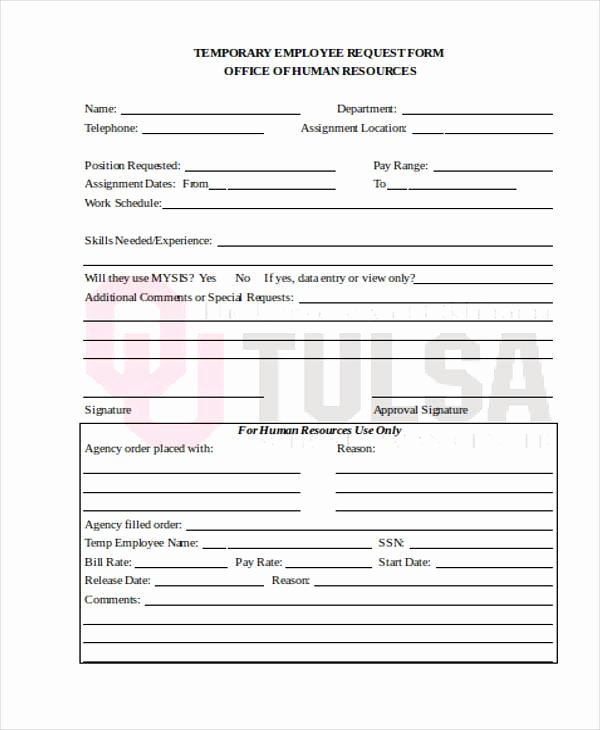 Position Requisition form Template Lovely Sample Employment Requisition forms 7 Free Documents In