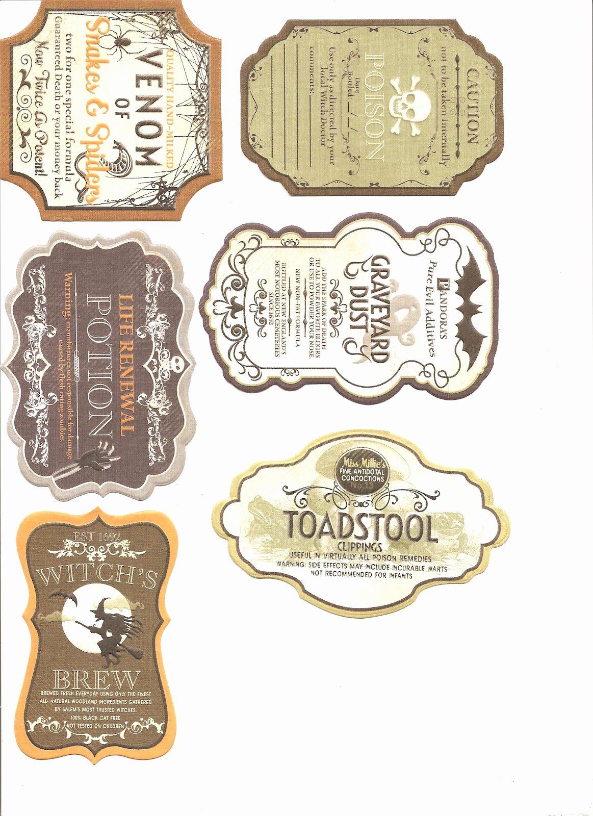 Potion Label Template Awesome A Small Hearts Desire Halloween Labels for Potion Bottles