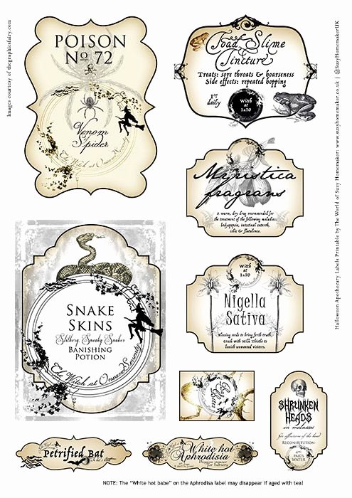 Potion Label Template Awesome Halloween Apothecary with 9 Free Potion Bottle Labels