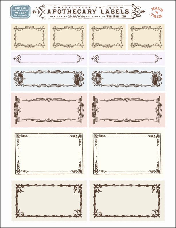 Potion Label Template Fresh ornate Apothecary Blank Labels by Cathe Holden