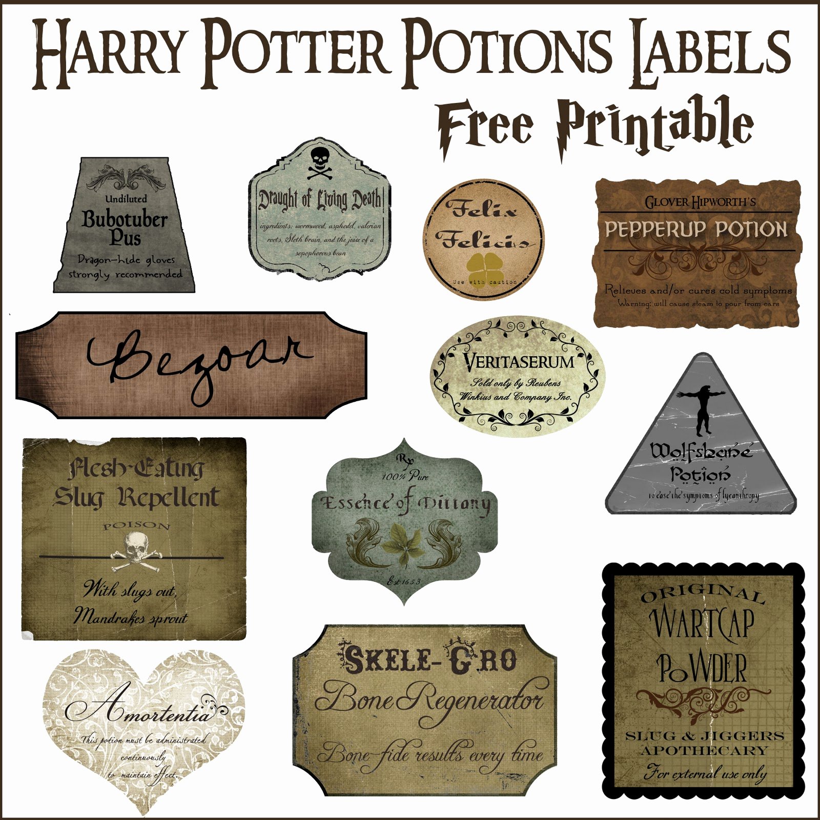 Potion Label Template Lovely Harry Potter Potion Label Printables