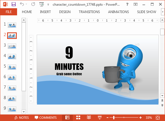 Powerpoint Countdown Timer Template Elegant Countdown Powerpoint Template with 10 Minutes Timer