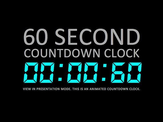 Powerpoint Countdown Timer Template Lovely 60 Second Digital Countdown Clock Presentation by