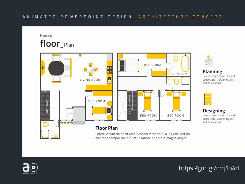 Powerpoint Floor Plan Template Elegant Arc Animated Presentation Template House Floor Plan by