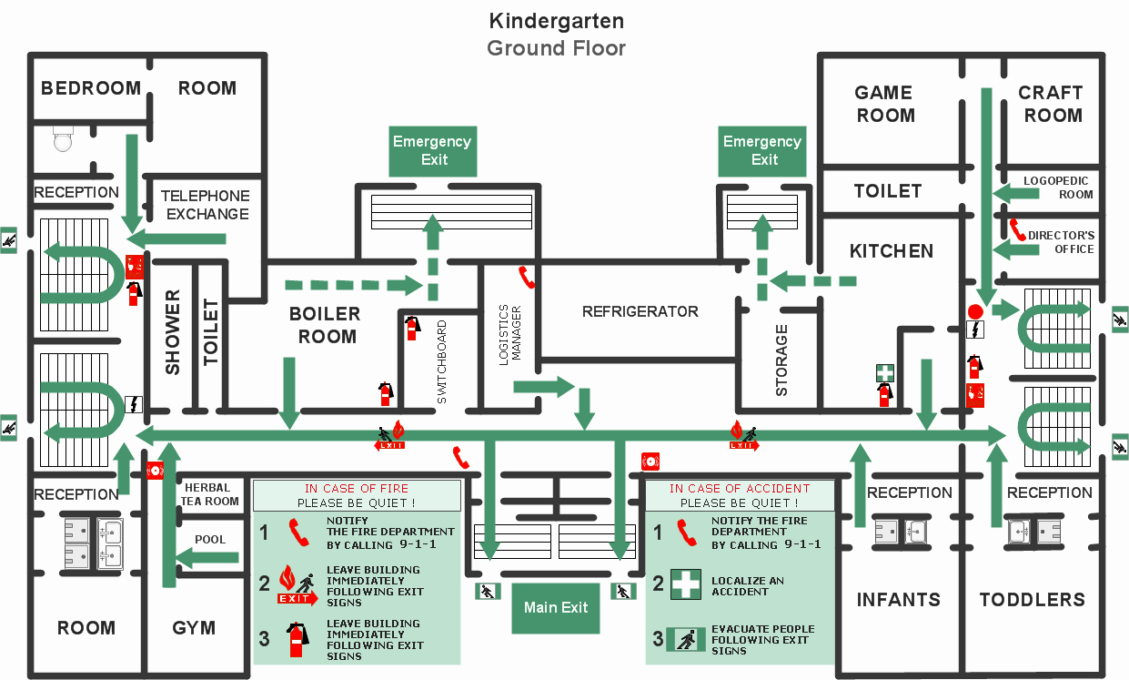 Powerpoint Floor Plan Template Elegant Fire Evacuation Plan Template