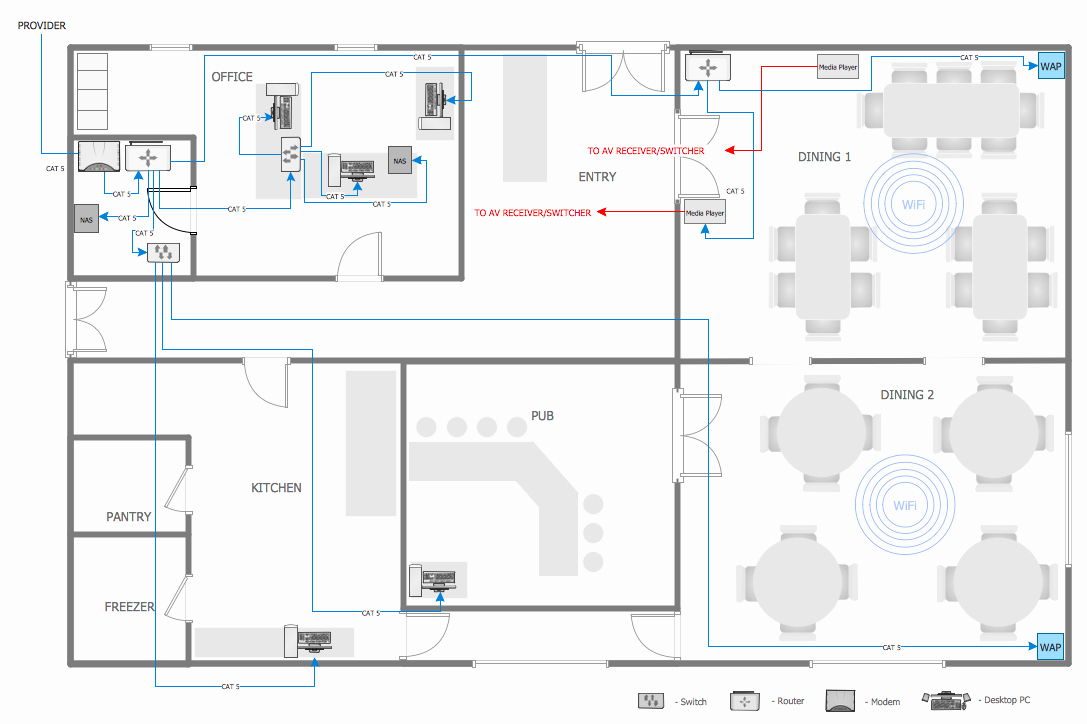 Powerpoint Floor Plan Template Fresh Network Layout Floor Plans solution