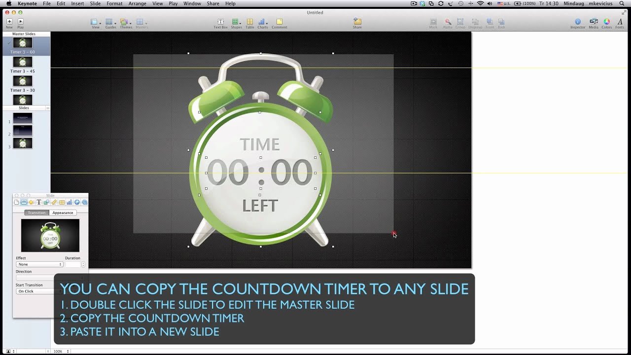 Powerpoint Timer Template Fresh Insert Countdown Timer for Keynote