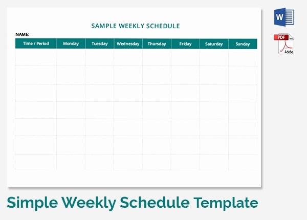 Practice Schedule Template Awesome 12 Weekly Schedule Templates Doc Pdf