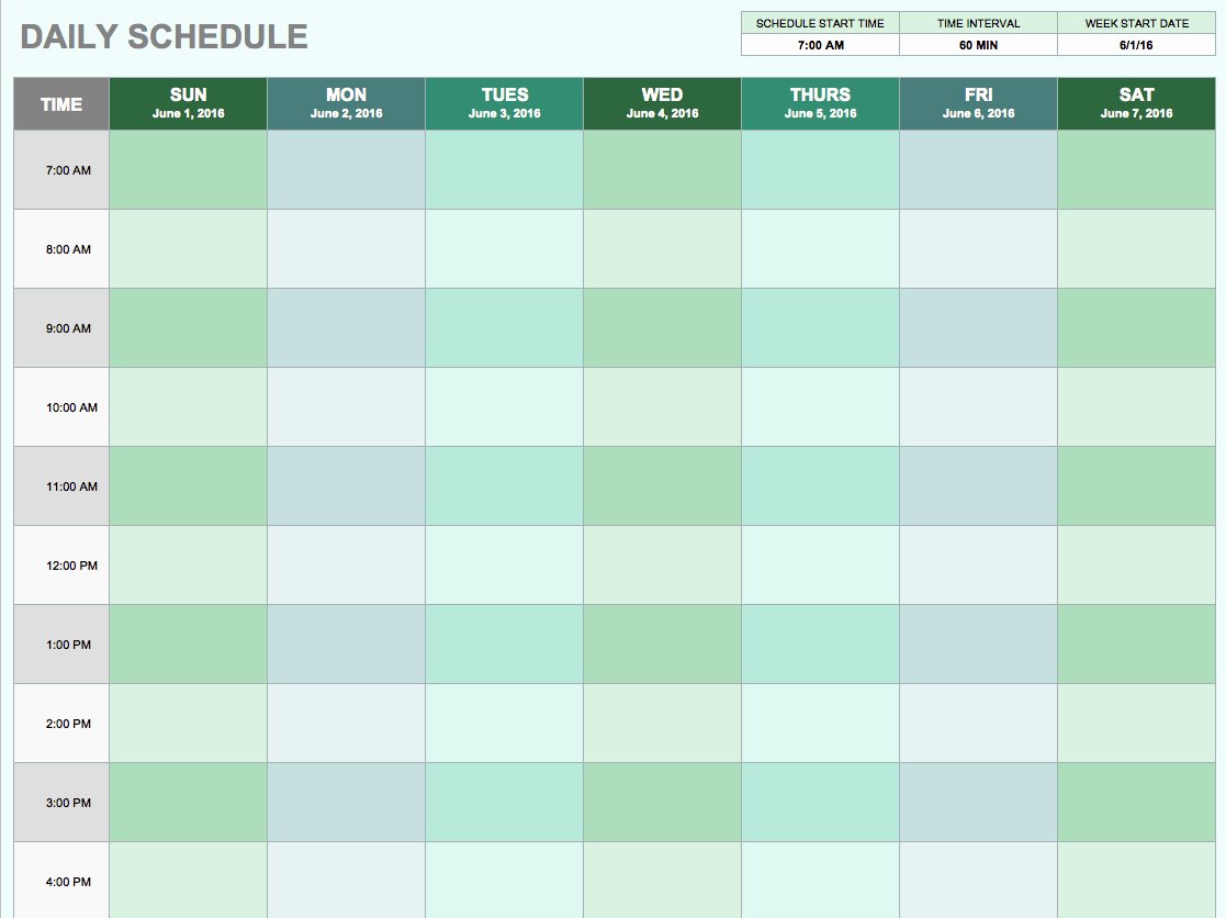 Practice Schedule Template Elegant Free Daily Schedule Templates for Excel Smartsheet