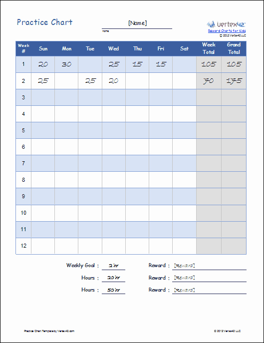 Practice Schedule Template New Hourly Planner Template Word