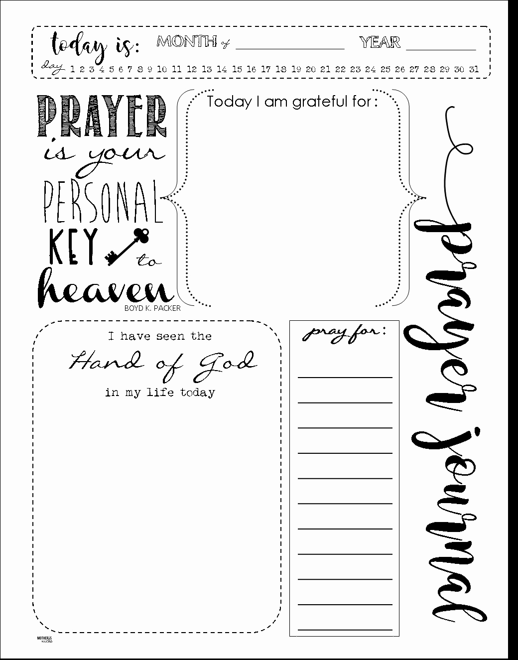 Prayer Card Template Free Elegant Printable Prayer Journal Template