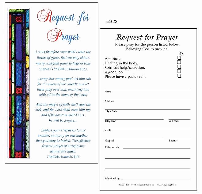 Prayer Card Template Fresh Prayer Request Cards