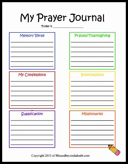 Prayer Card Templates Free New Free Children’s Prayer Journal Printable 24 7 Moms