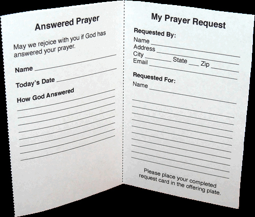 Prayer Card Templates Free New Free Printable Prayer Request
