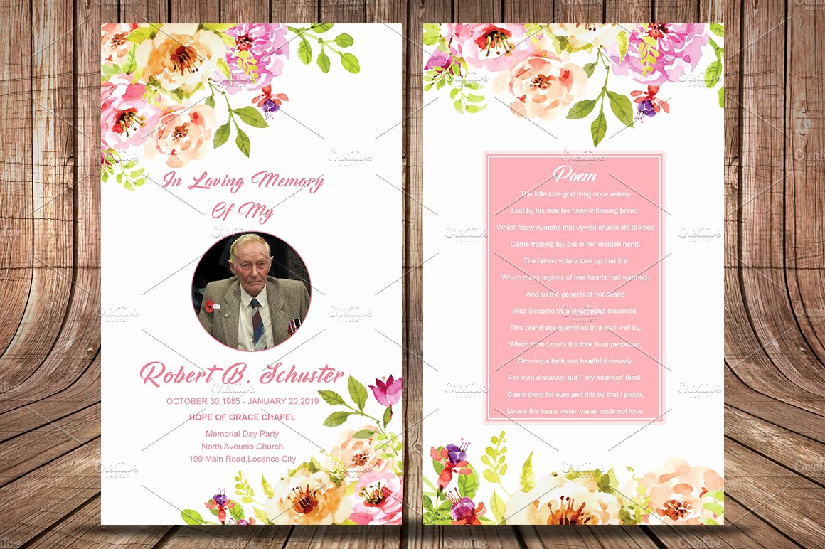 Prayer Cards Template Awesome Funeral Prayer Card Template Card Templates Creative